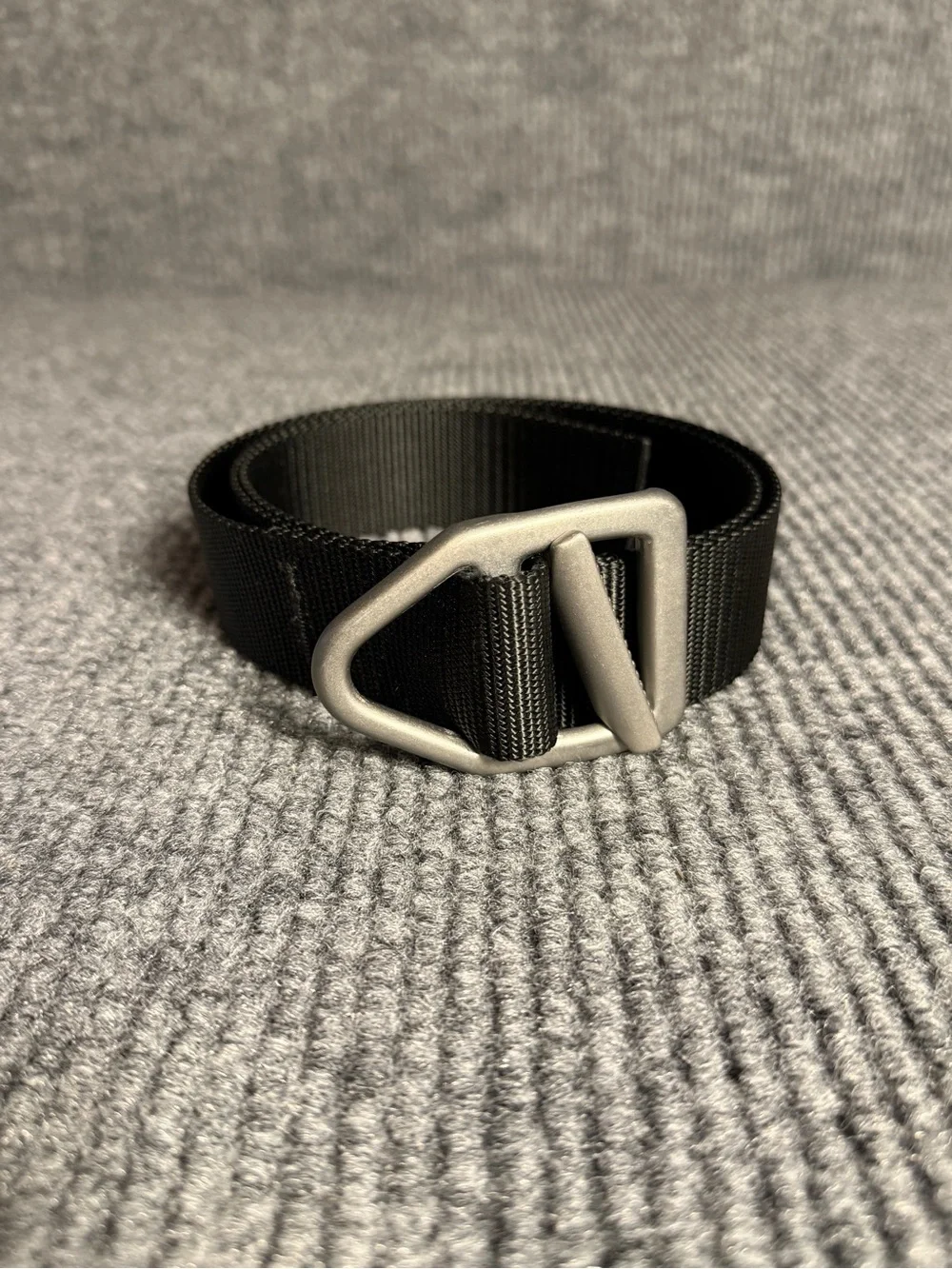 Bison Designs Last Chance Men's Black Tactical Webbing Belt with Metal Buckle